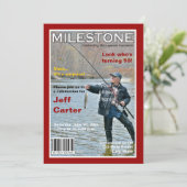 Magazine Cover Geburtstagsparty Einladung (Stehend Vorderseite)