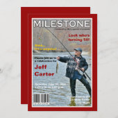 Magazine Cover Geburtstagsparty Einladung (Vorne/Hinten)