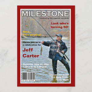 Magazine Cover Geburtstagsparty Einladung