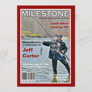 Magazine Cover Geburtstagsparty Einladung