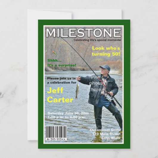 Magazine Cover Geburtstagsparty Einladung (Vorderseite)