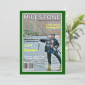 Magazine Cover Geburtstagsparty Einladung (Stehend Vorderseite)