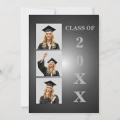 Magazine Cover Graduation Black Einladung (Rückseite)