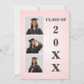 Magazine Cover Graduation Cap Gown Pink Einladung (Rückseite)