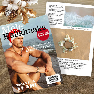 Magazine Cover Mele Kalikimaka Personalisiert Feiertagskarte