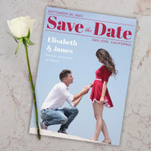 Magazine Cover Modern Red Typography Photo