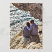 Magazine Cover Modern White Typography Photo Save The Date (Rückseite)