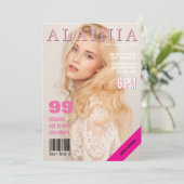 Magazine Cover Party Event Foto Einladung (Stehend Vorderseite)