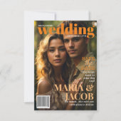 Magazine Cover Save the Date Foto Einladung (Vorderseite)