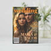 Magazine Cover Save the Date Foto Einladung (Stehend Vorderseite)