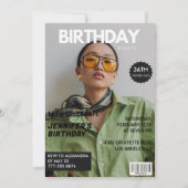Magazine Cover Stilvoll für ihr Foto 36. Geburtsta Einladung (Vorderseite)