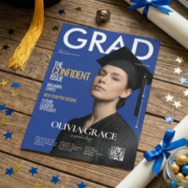 Magazine Cover Style Modern Photo Graduation Einladung