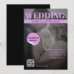 Magazine Cover Trendy Dark Foto Einladung