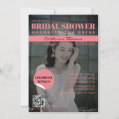 Magazine Cover Trendy Dark Foto Einladung (Vorderseite)