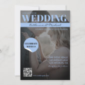 Magazine Cover Trendy Dark Foto Einladung (Vorderseite)