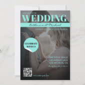 Magazine Cover Trendy Dark Foto Einladung (Vorderseite)