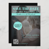 Magazine Cover Trendy Dark Foto Save The Date (Vorne/Hinten)