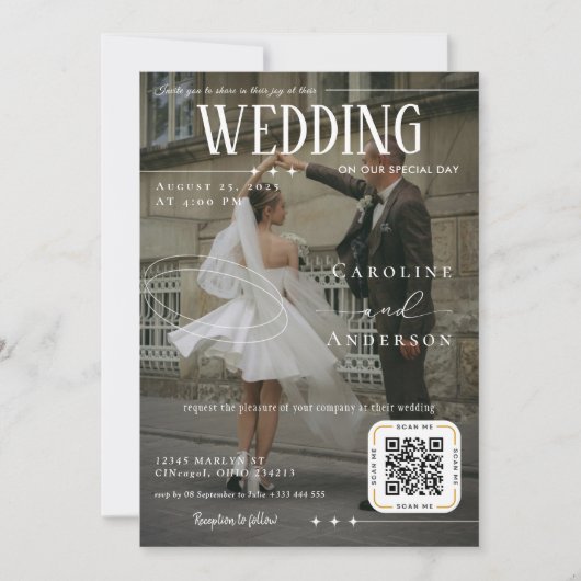 Magazine Cover Wedding Invitation Einladung (Vorderseite)