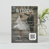 Magazine Cover Wedding Invitation Einladung (Stehend Vorderseite)