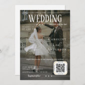 Magazine Cover Wedding Invitation Einladung (Vorne/Hinten)