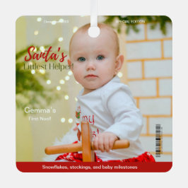 Magazine decken meinen ersten Weihnachtsstein ab Ornament Aus Metall