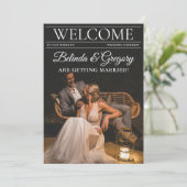 Magazine Editorial Foto Hochzeitsprogramm (Stehend Vorderseite)