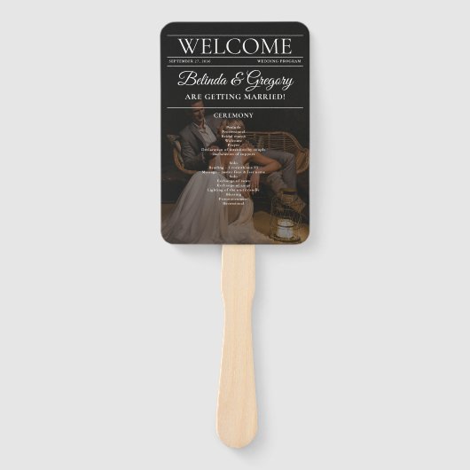 Magazine Editorial Newspaper Foto Wedding Program Fächer (Vorderseite)