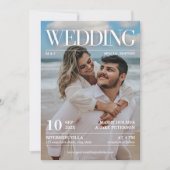 Magazine Editorial Newspaper Wedding Foto Einladun Einladung (Vorderseite)