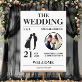 Magazine Editorial Style Wedding Eingang Willkomme Acrylschild