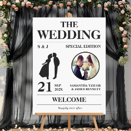 Magazine Editorial Style Wedding Eingang Willkomme Acrylschild