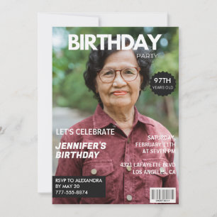 Magazine Foto 97. Geburtstag Einladungen für sie