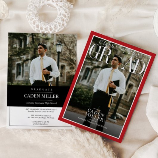 Magazine Newspaper Senior Abschluss Einladung