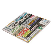 Magazine Phrase Collage Keramik Tile (groß) Fliese (Seite)