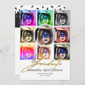 Magazine Pop Art Retro Diptych Abschluss Foto Einladung (Vorne/Hinten)