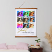 Magazine Pop Art Retro Diptych Abschluss Foto Wandteppich Mit Holzrahmen (Schlafzimmer)