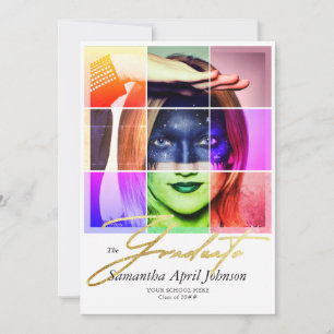 Magazine Pop Art Retro Moderner Abschluss Foto Einladung