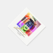 Magazine Pop Art Retro Moderner Abschluss Foto Serviette (Ecke)