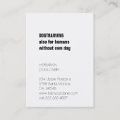 Magazine Style Great Dane Visitenkarte (Rückseite)