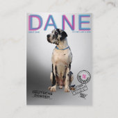 Magazine Style Great Dane Visitenkarte (Vorderseite)