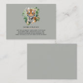 Magazine Style Wild Safari niedlich Tiger Babydusc Begleitkarte (Vorne/Hinten)