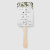 MAGAZINE Timeline und Hochzeitsprogramme Hand Fan Fächer (Rückseite)