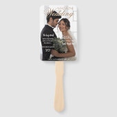MAGAZINE Timeline und Hochzeitsprogramme Hand Fan Fächer (Vorderseite)