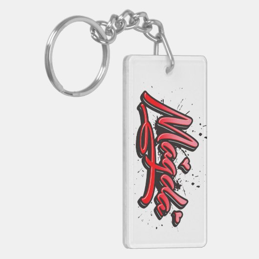 Magda Heart Splash Graffiti Schlüsselanhänger (Vorderseite links)