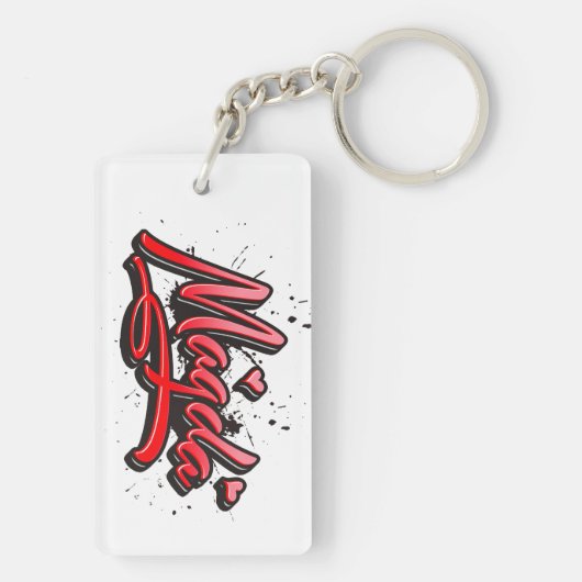 Magda Heart Splash Graffiti Schlüsselanhänger (Rückseite)