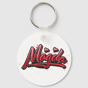 Magda red Heart Graffiti Schlüsselger Schlüsselanhänger