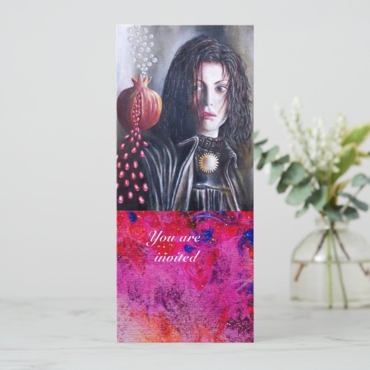 MAGDALEN-Edelstein Rot Einladung (Stehend Vorderseite)