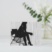 Magdalen in Schwarz Postkarte (Stehend Vorderseite)