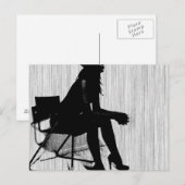 Magdalen in Schwarz Postkarte (Vorne/Hinten)