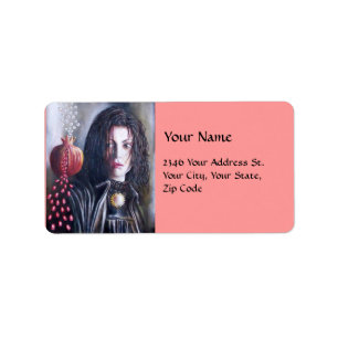 MAGDALEN Rosa Gelb Adressaufkleber