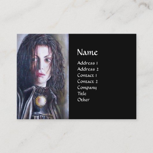 MAGDALEN Schwarz-weiß-braun Visitenkarte (Vorderseite)